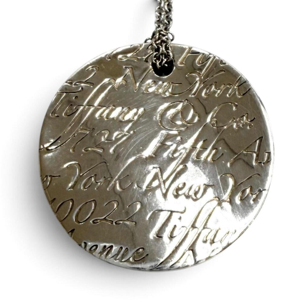 TIFFANY&Co. Tiffany 925 Notes Circle Necklace Pendant, Silver, Weight 9.3g, W...